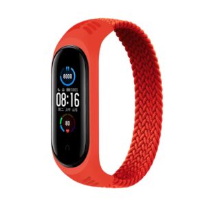  5 - Ремінець BeCover Elastic Nylon Style для Xiaomi Mi Smart Band 5/Mi Smart Band 6 Size M Red (706155)