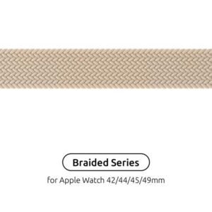  6 - Ремінець Armorstandart Braided Solo Loop для Apple Watch 42mm/44mm/45mm/49mm Beige Size 10 (172 mm) (ARM64903)