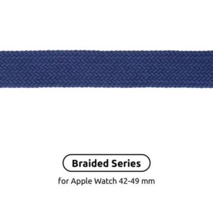  3 - Ремінець Armorstandart Braided Solo Loop для Apple Watch 42mm/44mm/45mm/49mm Atlantic Blue Size 10 (172 mm) (ARM58080)