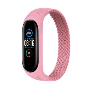  1 - Ремінець BeCover Elastic Nylon Style для Xiaomi Mi Smart Band 5/Mi Smart Band 6 Size M Pink (706152)