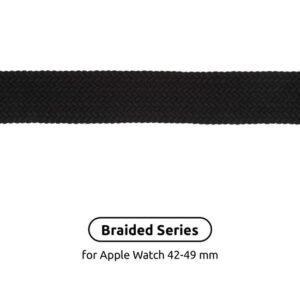  5 - Ремінець Armorstandart Braided Solo Loop для Apple Watch 42mm/44mm/45mm/49mm Charcoal Size 10 (172 mm) (ARM58074)