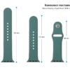 Ремінець Armorstandart Sport Band (3 Straps) для Apple Watch 38mm/40mm/41mm Pine Green (ARM56844)