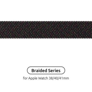  3 - Ремінець Armorstandart Braided Solo Loop для Apple Watch 38mm/40mm/41mm Black Unity Size 6 (144 mm) (ARM64896)