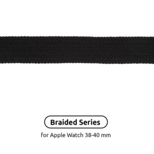  1 - Ремінець Armorstandart Braided Solo Loop для Apple Watch 38mm/40mm/41mm Charcoal Size 2 (120 mm) (ARM58060)