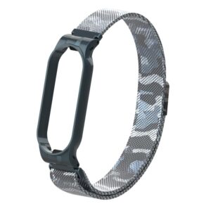  9 - Ремінець Armorstandart Milanese Magnetic Band для Xiaomi Mi Band 5/Mi Band 6 Khaki White (ARM56857)