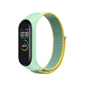  3 - Ремінець BeCover Nylon Style для Xiaomi Mi Smart Band 7 Green-Yellow (707660)