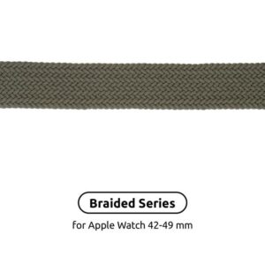  5 - Ремінець Armorstandart Braided Solo Loop для Apple Watch 42mm/44mm/45mm/49mm Inverness Green Size 6 (148 mm) (ARM58075)