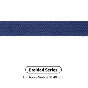  2 - Ремінець Armorstandart Braided Solo Loop для Apple Watch 38mm/40mm/41mm Atlantic Blue Size 2 (120 mm) (ARM58066)