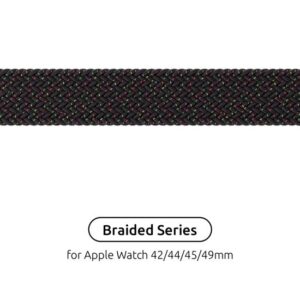  9 - Ремінець Armorstandart Braided Solo Loop для Apple Watch 42mm/44mm/45mm/49mm Black Unity Size 6 (148 mm) (ARM64907)