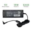 Блок живлення 1StCharger для ноутбука Toshiba 15V 120W 8A 6.3×3.0 + каб.жив. (AC1STTO120WA)