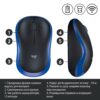 Мишка бездротова Logitech M185 Blue (910-002239)