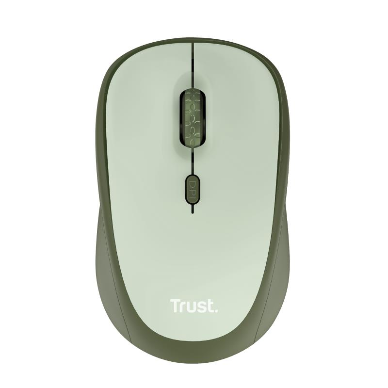  4 - Миша Trust Yvi Silent Eco Wireless Green (24552)