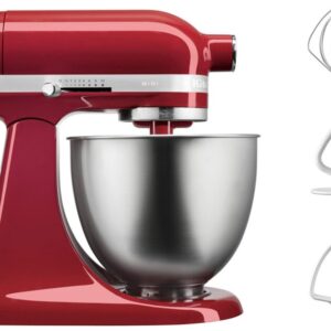  2 - Кухонна машина KitchenAid Artisan MINI 3,3 л 5KSM3311XEER з відкидним блоком червоний