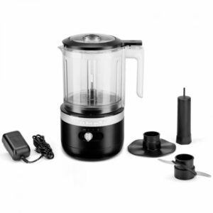  4 - Кухонний мінікомбайн KitchenAid 5KFCB519EBM бездротовий матовий чорний