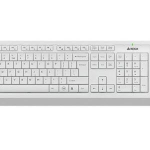  5 - Комплект (клавіатура, мишка) бездротовий A4Tech Fstyler FG1010 White USB