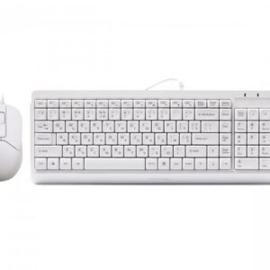  1 - Комплект (клавіатура, мишка) A4Tech F1512 White USB