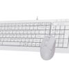 Комплект (клавіатура, мишка) A4Tech F1512 White USB