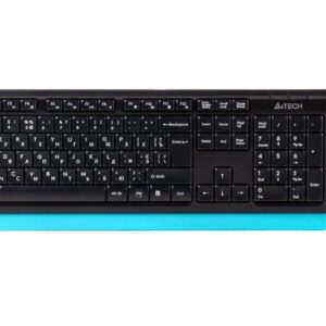  5 - Комплект (клавіатура, мишка) бездротовий A4Tech FG1010 Black/Blue USB