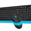 Комплект (клавіатура, мишка) бездротовий A4Tech FG1010 Black/Blue USB