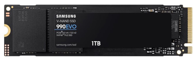  6 - SSD Samsung 990 EVO 1TB M.2 NVMe TLC PCIe 5.0 (MZ-V9E1T0BW)