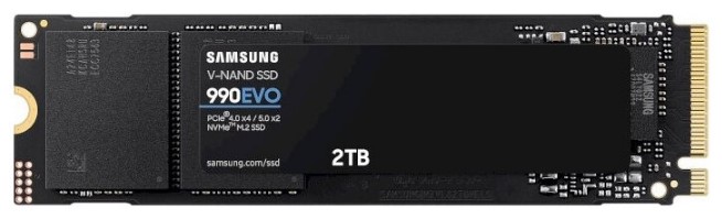  5 - SSD Samsung 990 EVO 2TB M.2 NVMe TLC PCIe 5.0 (MZ-V9E2T0BW)