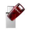 Флеш накоплювач USB3.1 Type-C 64GB Apacer AH180 Red (AP64GAH180R-1)