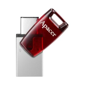  7 - Флеш накоплювач USB3.1 Type-C 64GB Apacer AH180 Red (AP64GAH180R-1)