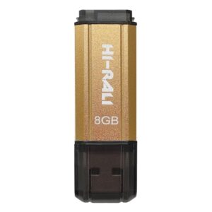  1 - Флеш накоплювач USB 8GB Hi-Rali Stark Series Gold (HI-8GBSTGD)