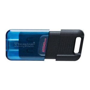  7 - Флеш накоплювач USB3.2 256GB Type-C Kingston DataTraveler 80 M Blue/Black (DT80M/256GB)