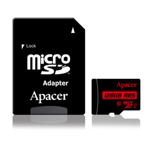  2 - Карта пам'яті MicroSDHXC 128GB UHS-I Class 10 Apacer + SD adapter (AP128GMCSX10U5-R)