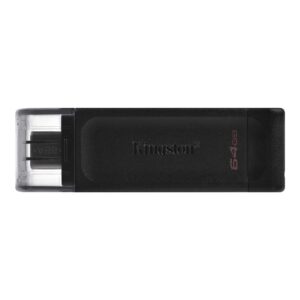  2 - Флеш накоплювач USB3.2 64GB Type-C Kingston DataTraveler 70 Black (DT70/64GB)