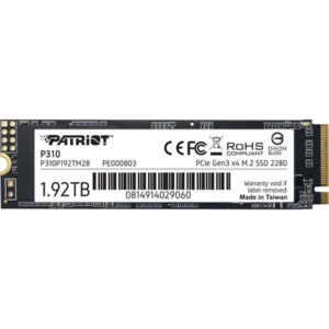  7 - Накопичувач SSD 1.92TB Patriot P310 M.2 2280 PCIe NVMe 4.0 x4 TLC (P310P192TM28)