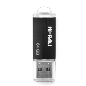  8 - Флеш накоплювач USB 64GB Hi-Rali Corsair Series Black (HI-64GBCORBK)