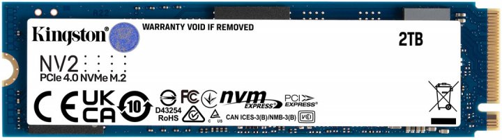  3 - Накопичувач SSD 2TB M.2 NVMe Kingston NV2 M.2 2280 PCIe Gen4.0 x4 (SNV2S/2000G)