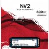 Накопичувач SSD  500GB M.2 NVMe Kingston NV2 M.2 2280 PCIe Gen4.0 x4 (SNV2S/500G)