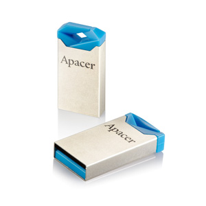  7 - Флеш накоплювач USB 64GB Apacer AH111 Silver/Blue (AP64GAH111U-1)