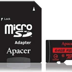  6 - Карта пам'яті MicroSDHXC  64GB UHS-I Class 10 Apacer + SD adapter (AP64GMCSX10U5-R)