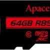 Карта пам’яті MicroSDHXC  64GB UHS-I Class 10 Apacer + SD adapter (AP64GMCSX10U5-R)