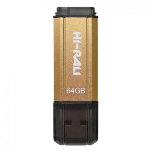  1 - Флеш накоплювач USB 64GB Hi-Rali Stark Series Gold (HI-64GBSTGD)