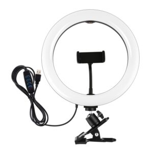  4 - Кільцева USB LED лампа Puluz PKT3126B 10.2" + затискач