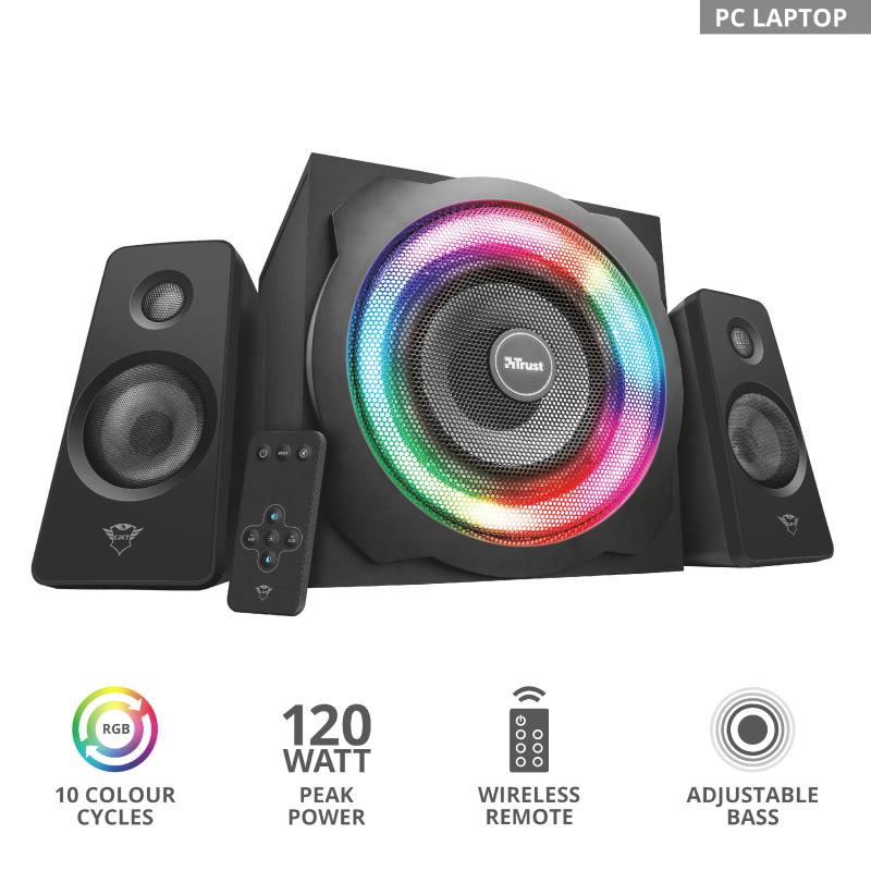  1 - Мультимедійна акустика Trust GXT 629 Tytan RGB Illuminated 2.1 Speaker Set (22944)