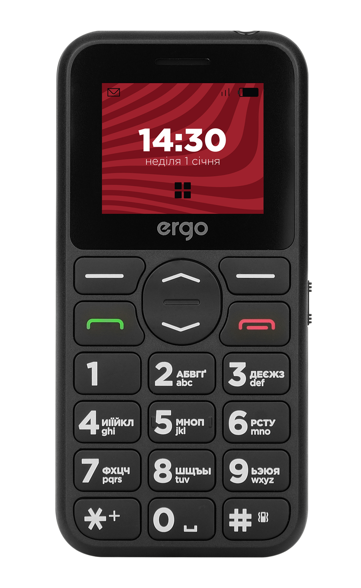  3 - Мобільний телефон Ergo R181 Dual Sim Black; 1.77 (160х120) TFT/кнопковий моноблок/Spreadtrum SC6531E/ОЗП 32МБ/32МБ вбудованою + microSD до 32ГБ/камера 0.3Мп/2G (EDGE)/Bluetooth/1000мАч/чорний