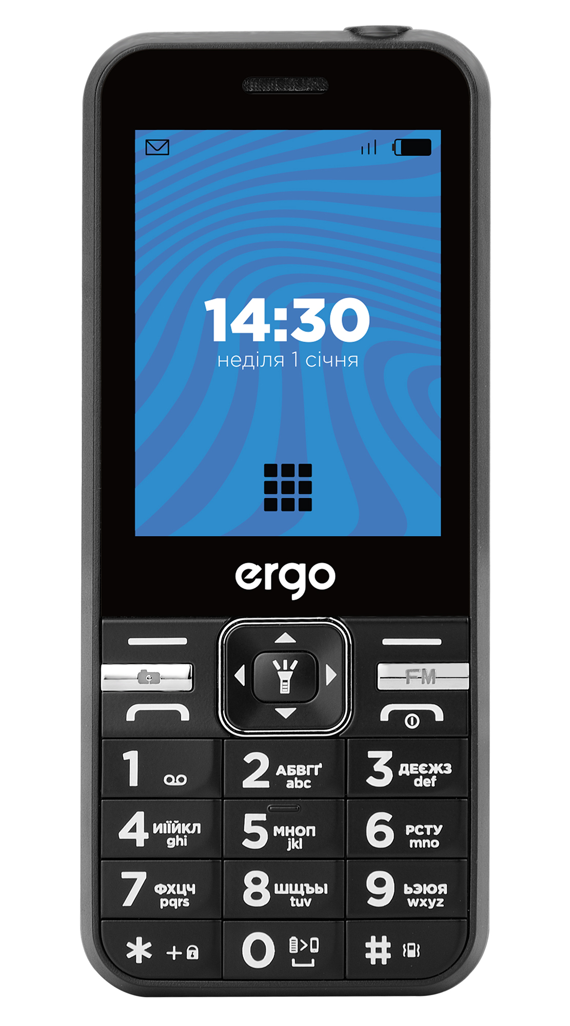  1 - Мобільний телефон Ergo E281 Dual Sim Black; 2.8 (320х240) TFT/кнопковий моноблок/Spreadtrum SC6531E/ОЗП 32МБ/32МБ вбудованою + microSD до 32ГБ/камера 0.3Мп/2G (EDGE)/Wi-Fi, Bluetooth/3000мАч/чорний