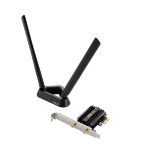  1 - Бездротовий адаптер Asus PCE-AXE59BT (AXE5400, WiFi 6E, Bluetooth 5.2, OFDMA and MU-MIMO, 2 зовнішніх антени)