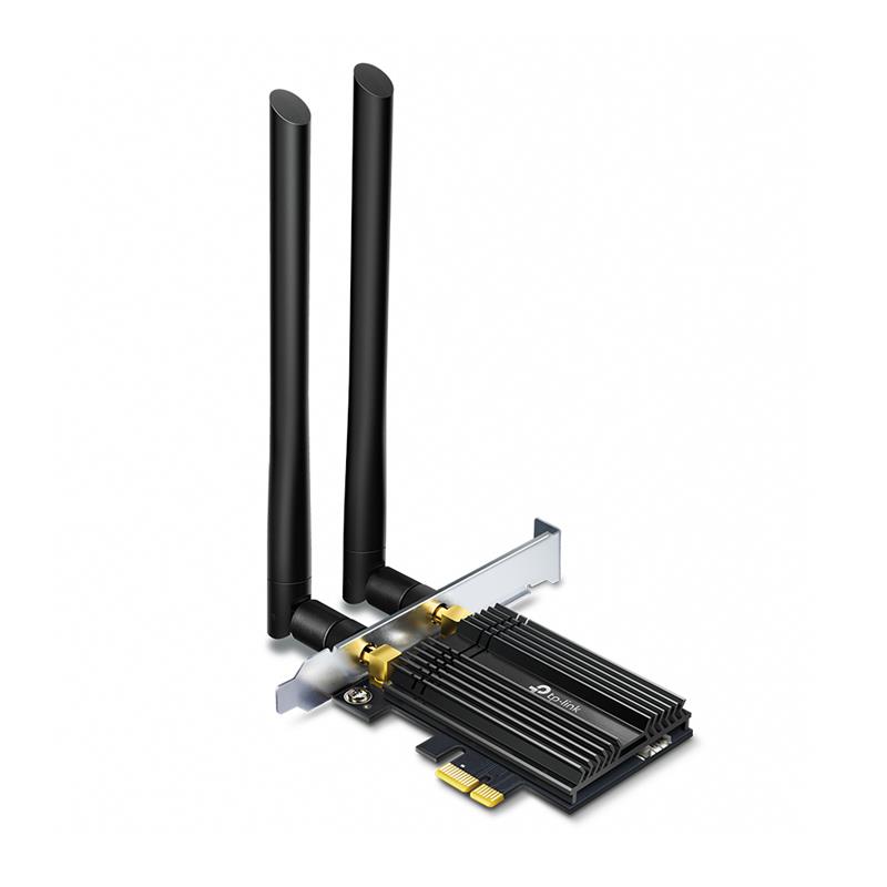  1 - Бездротовий адаптер PCIe TP-Link ARCHER TX50E (AX3000, Wi-Fi 6, Bluetooth 5.0, WPA3, 2 зовнішніх антени)