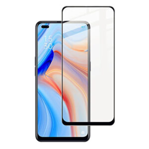  1 - Захисне скло Full screen PowerPlant для OPPO Reno4 Lite, Black