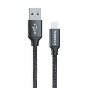  2 - Кабель ColorWay USB-USB Type-C, 1м Black (CW-CBUC003-BK)