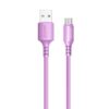 Кабель ColorWay USB-microUSB, soft silicone, 2.4А, 1м, Purple (CW-CBUM044-PU)