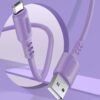 Кабель ColorWay USB-microUSB, soft silicone, 2.4А, 1м, Purple (CW-CBUM044-PU)