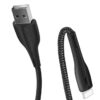 Кабель ColorWay USB-Lightning, 2.4А, 1м, PVC + Led, Black (CW-CBUL034-BK)